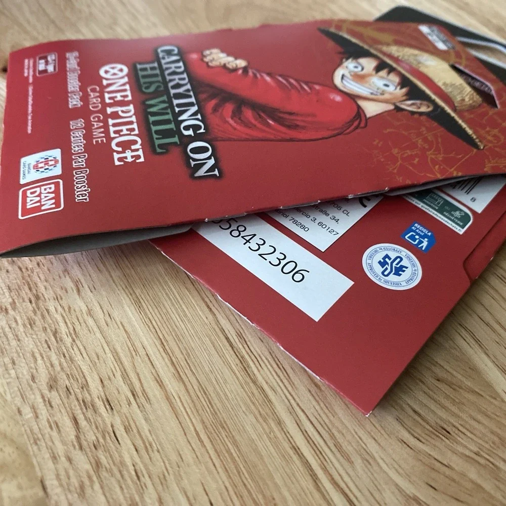 2x ENGLISH ONE PIECE Carrying On His Will Sleeved Booster Pack - OP-13